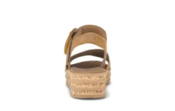 Gabor Brown Suede Wedge Sandal|8455014