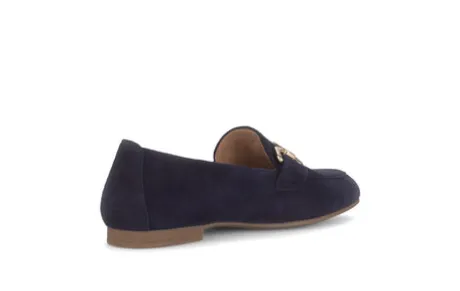 Gabor Dark Blue Suede Loafer|8521136
