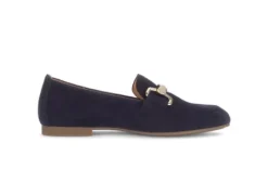 Gabor Dark Blue Suede Loafer|8521136