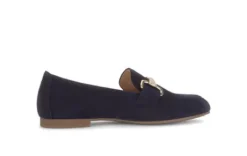 Gabor Dark Blue Suede Loafer|8521136
