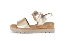 Gabor Gold Wedge Sandal|8270682