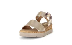 Gabor Gold Wedge Sandal|8270682
