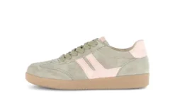 Gabor Green & Pink Suede Trainer|8330034