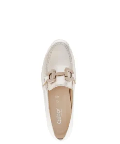 Gabor Light Gold Leather Loafer| 8241682