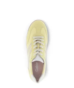 Gabor Light Yellow and Silver Trainer|8343013