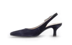 Gabor Navy Nubuck Sling Back|8151016