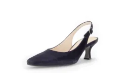 Gabor Navy Nubuck Sling Back|8151016