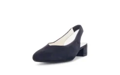 Gabor Navy Suede Sling Back|8152016