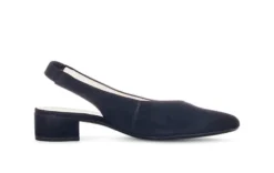 Gabor Navy Suede Sling Back|8152016