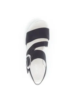 Gabor Navy Suede Wedge Sandal|8462716