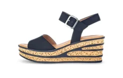 Gabor navy Wedge Sandal|8465116
