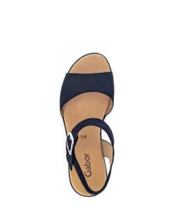 Gabor navy Wedge Sandal|8465116