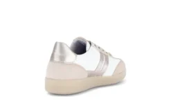 Gabor White and Oak Leather Trainer|8330012
