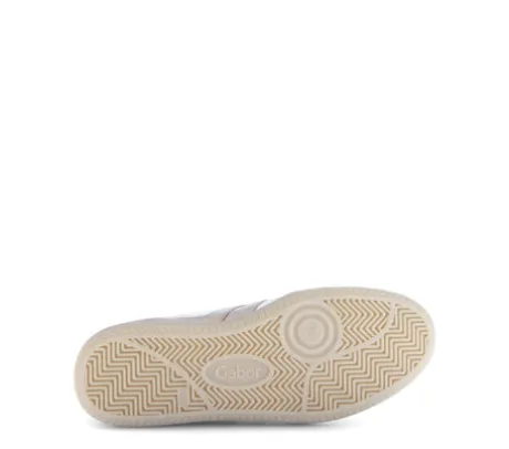 Gabor White and Oak Leather Trainer|8330012