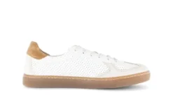 Gabor White and Tan Wide Fit Trainer|8654560