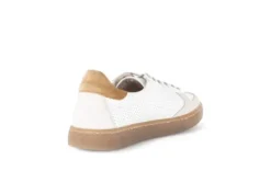 Gabor White and Tan Wide Fit Trainer|8654560