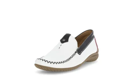 Gabor White, Red and Navy Slip On|8609069W
