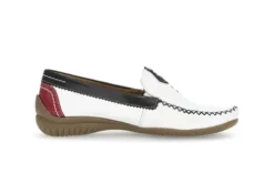 Gabor White, Red and Navy Slip On|8609069W