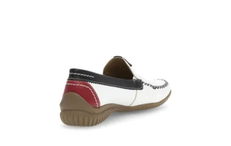 Gabor White, Red and Navy Slip On|8609069W