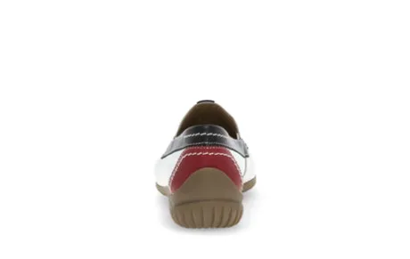Gabor White, Red and Navy Slip On|8609069W