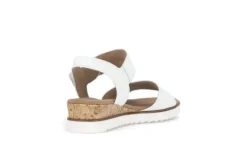 Gabor White Wedge Strap Sandal|8275050