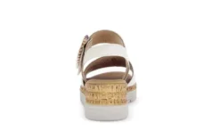 Gabor White Wedge Strap Sandal|8270652