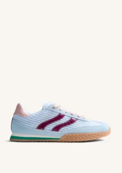 Gioseppo Leather and Mesh Baby Blue Trainer||78029BLU