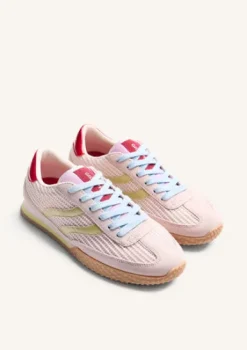 Gioseppo Pink Leather and Mesh Trainer|78029PNK