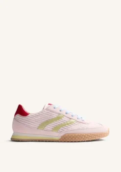 Gioseppo Pink Leather and Mesh Trainer|78029PNK