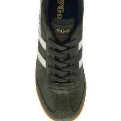 Gola Dark Khaki and Marine Blue Trainer|CMA192HI