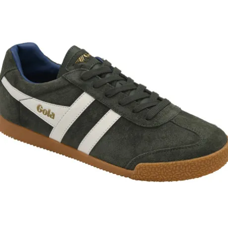 Gola Dark Khaki and Marine Blue Trainer|CMA192HI