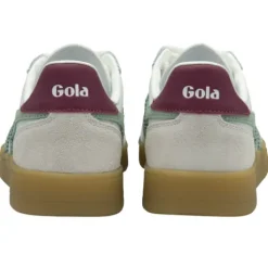 Gola White, Green, Cerise and Gum Trainer|CLB744WN