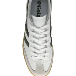Gola White, Khaki, and Gum Trainer|CMB744WF