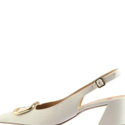 Hogl Beige Leather Sling Back|1046231200