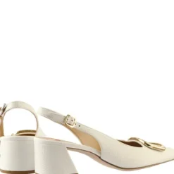 Hogl Beige Leather Sling Back|1046231200