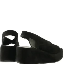 Hogl Black Suede Platform Sandal|1025220100