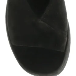 Hogl Black Suede Platform Sandal|1025220100