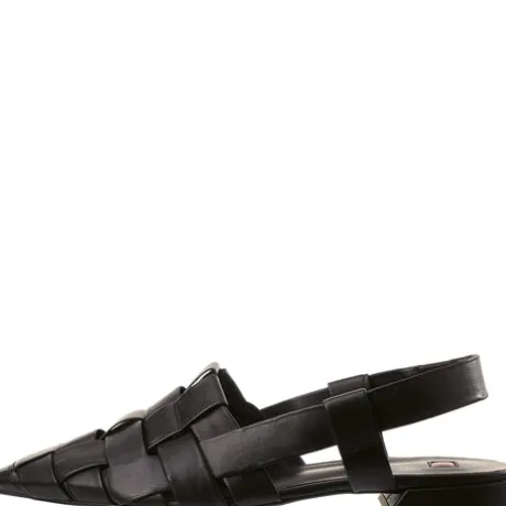 Hogl Black Woven Sling Back |1019300100