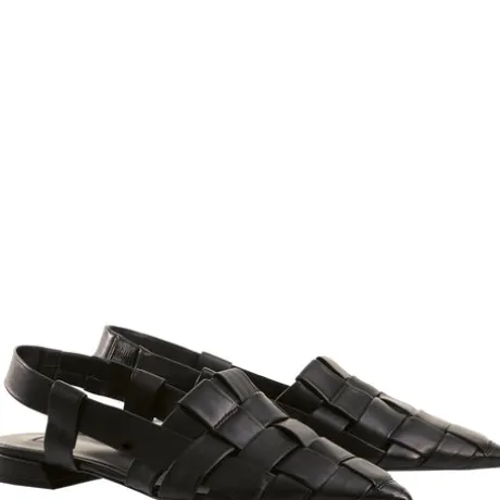 Hogl Black Woven Sling Back |1019300100