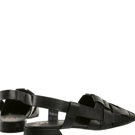 Hogl Black Woven Sling Back |1019300100