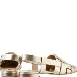 Hogl Gold Woven Sling Back|1019317800