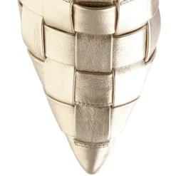 Hogl Gold Woven Sling Back|1019317800