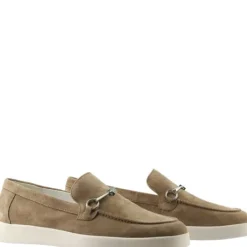 Hogl Taupe Suede Comfort Loafer|1012121900