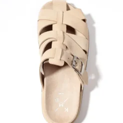 KMB Beige Leather Sandal|A7740B