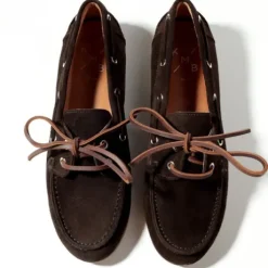 KMB Soft Dark Brown Suede Moccasin|A7600D