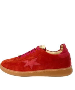 Meline Red and Pink Suede Trainer|52513294