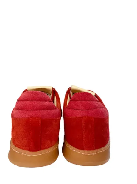 Meline Red and Pink Suede Trainer|52513294
