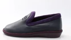 Nordika Navy Leather Slipper|305DMAR
