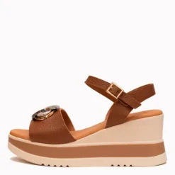 Oh My Sandals Brown Wedge Sandal|5984BRN