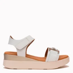 Oh My Sandals White Wedge|5962WHT